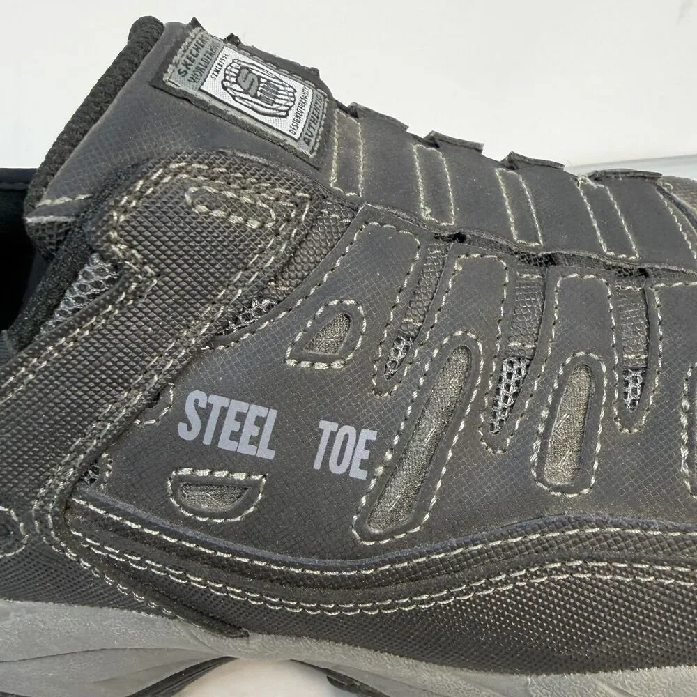 Skechers Slip-ins Cankton Faison Steel Toe Work Shoes Mens 10.5 Black 200211/BLK